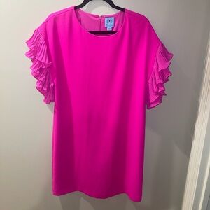 Cecelia Tiered Pleated Crepe Shift